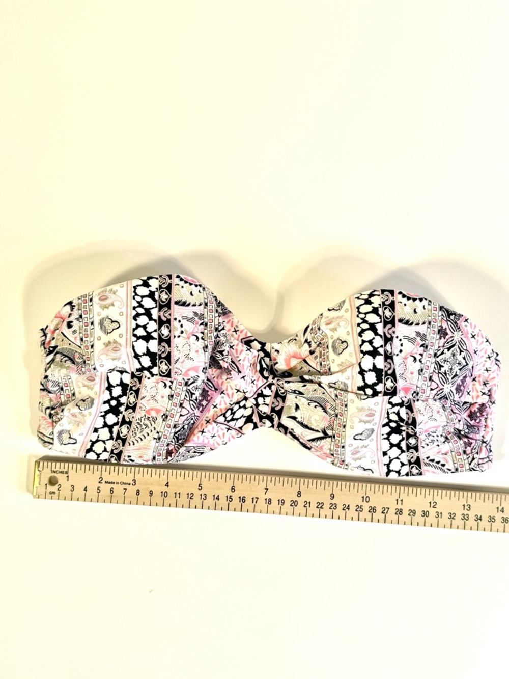 Victoria's Secret The Knockout Bandeau Bikini Top 34D Paisley Gold Bohemian - Picture 10 of 10